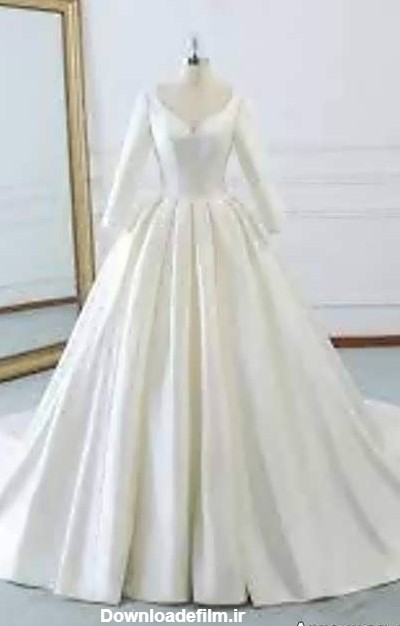 Satin wedding dress (7) آرگا