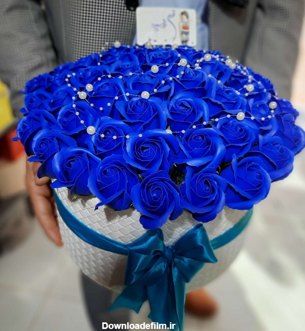 تصویر باکس گل رز آبی