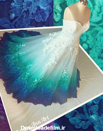 لباس عروس رنگی یک ایده‌ی جالب انگیز برای جشن عروسی فانتزی - ولیمه