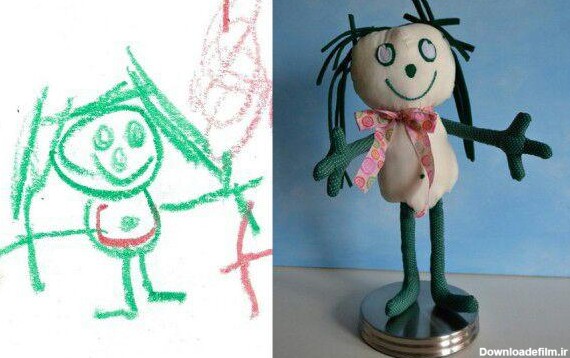 وقتی نقاشی کودکان تبدیل به عروسک می شود