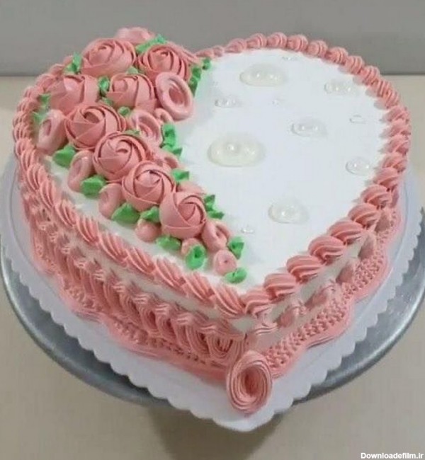 مدل کیک قلب همراه با تزیینات زیبا و جذاب + عکس کیک قلبی