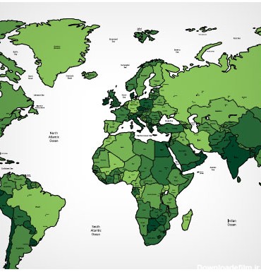 وکتور نقشه کشورهای جهان