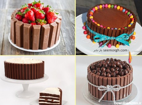 کیک,تزیین کیک,مدل های تزیین کیک,تزیین کیک با شکلات های کیت کت