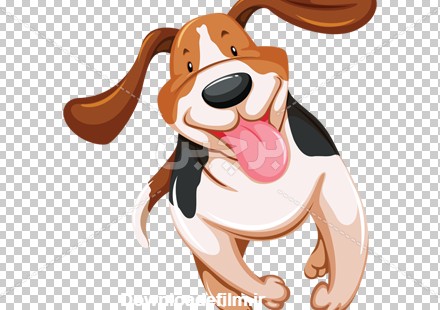 Borchin-ir- cute dog running cartoon animal photo دانلود عکس کارتونی سگ در حال دویدن و زبان بیرون زده۲