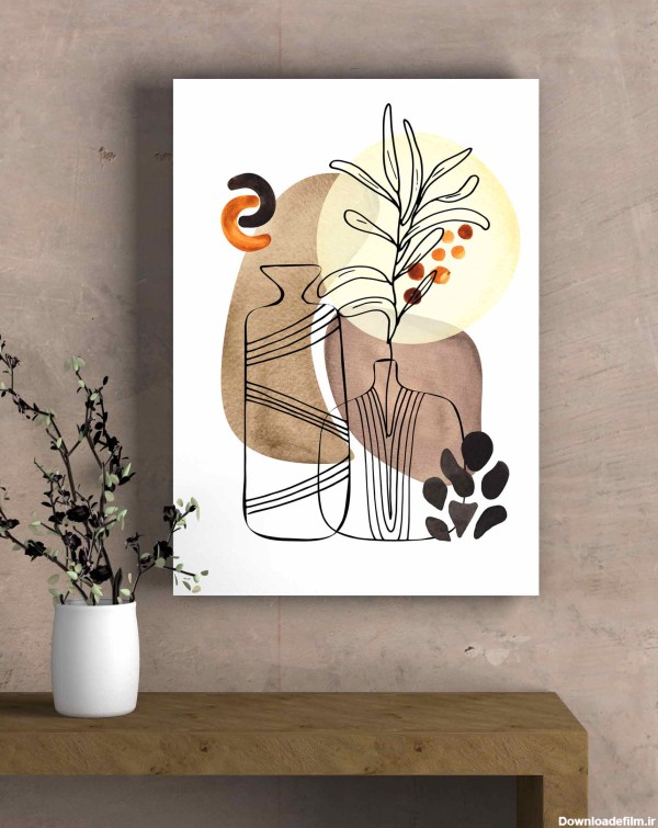 تابلو عکس مینیمال طراحی خطی گلدان - فروشگاه ایده هنر | خرید کادو و ...