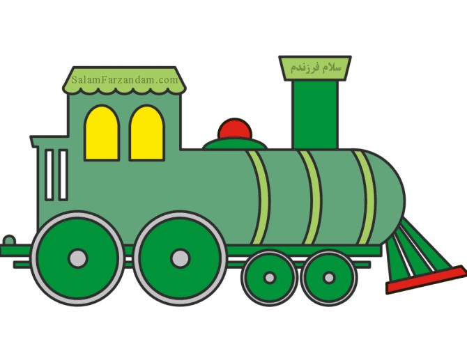 آموزش مرحله به مرحله نقاشی قطار - پنجره ای به دنیای کودکان