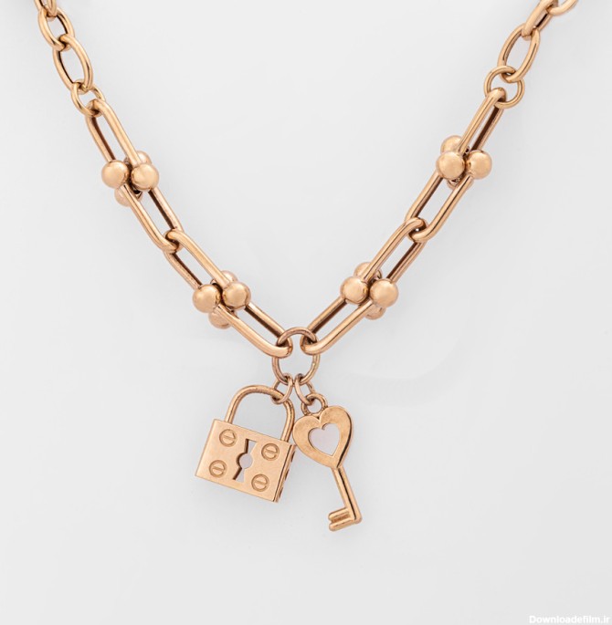 خرید گردنبند طلا زنانه قفل تیفانی دیورا