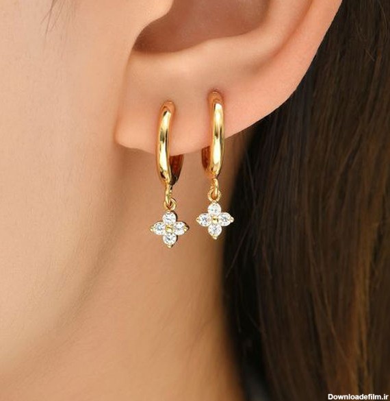 مدل گوشواره طلا + طرح های زیبا از گوشواره حلقه ای و آویز طلا