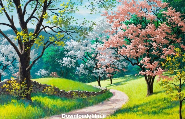 عکس نقاشی جنگل زیبا