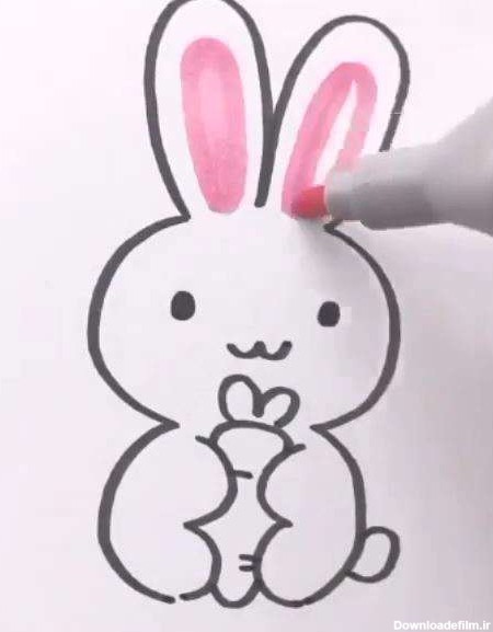 آموزش نقاشی کودکانه خرگوش