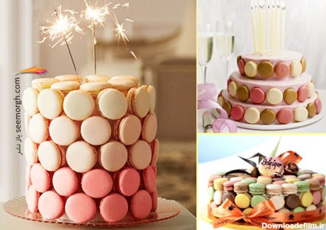 کیک,تزیین کیک,مدل های تزیین کیک,تزیین کیک با شکلات های شیرینی های ماکارون