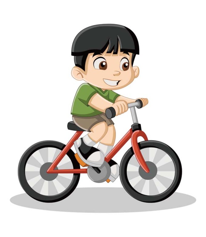 طرح کلیپ آرت دوچرخه کودک