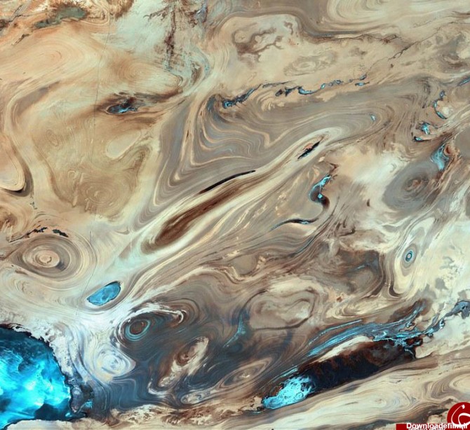 خاص ترین عکس فضایی ناسا از دشت کویر ایران