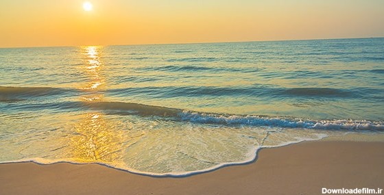 تصویر پانوراما طلوع خورشید و ساحل دریا | فری پیک ایرانی ...