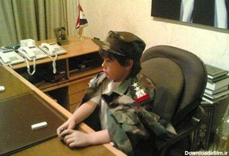 عکس: پسر بشار در لباس نظامی