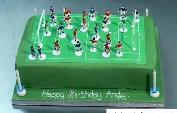 عکس کیک تولد پسرانه فوتبالی