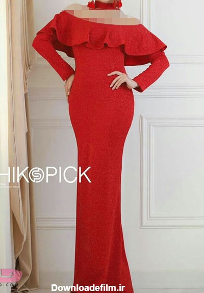 مدل لباس مجلسی قرمز دخترانه و زنانه شیک | ساتیشو