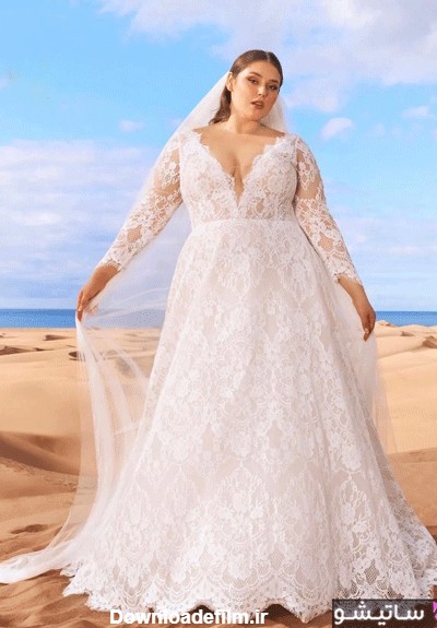 مدل لباس عروس سایز بزرگ جدید 2022 | ساتیشو