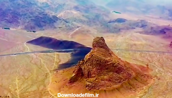 تصویر برداری هوایی کوه عقاب یزد