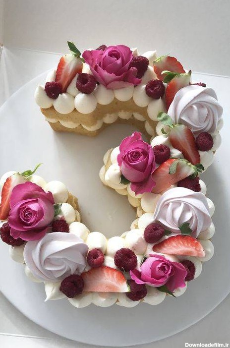 مدل کیک عددی با تزیینات لاکچری برای تولد و سالگرد ازدواج + تصاویر