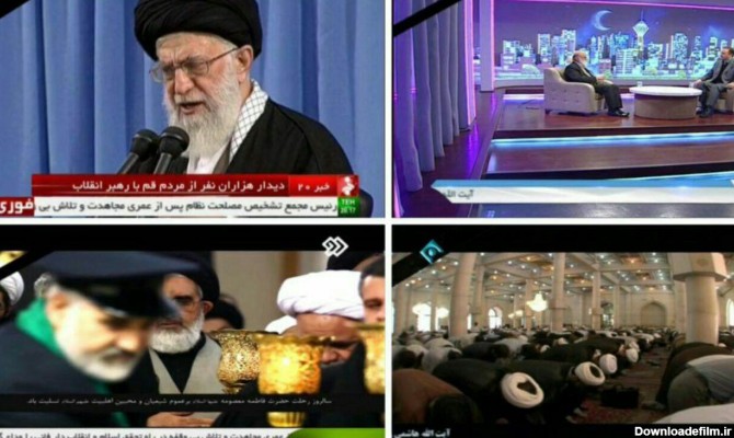 تصاویر/ روبان مشکی شبکه‌های تلویزیون در پی درگذشت آیت‌الله هاشمی