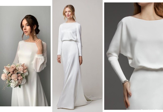 7 مدل لباس عروس مینیمال با پارچه استات مرلین + عکس - مجله پارچه ...