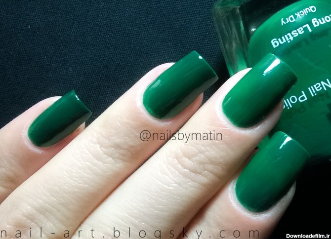 برچسب سبز پررنگ - طراحی ناخن متین - Nails By Matin