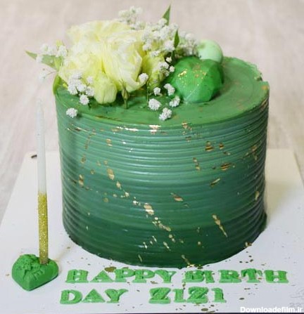 کیک بهاری سبز سه رنگ