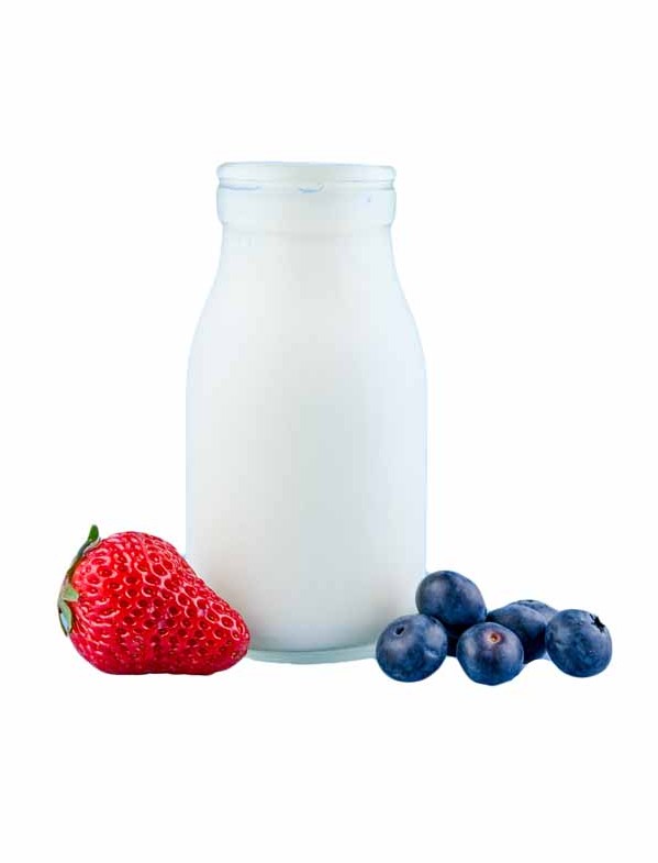 دانلود طرح با کیفیت بطری شیر و توت فرنگی