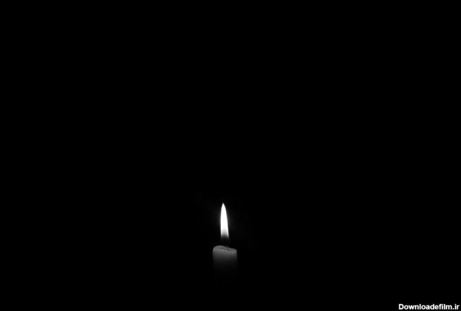 عکس زمینه شمع روشن تاریک سیاه و سفید پس زمینه | والپیپر گرام