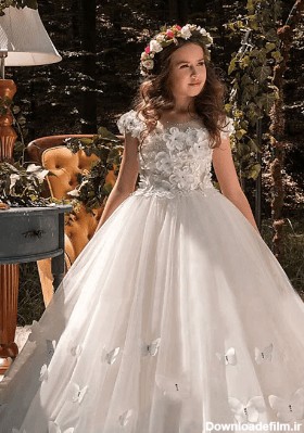 لباس عروس گلدوزی شده