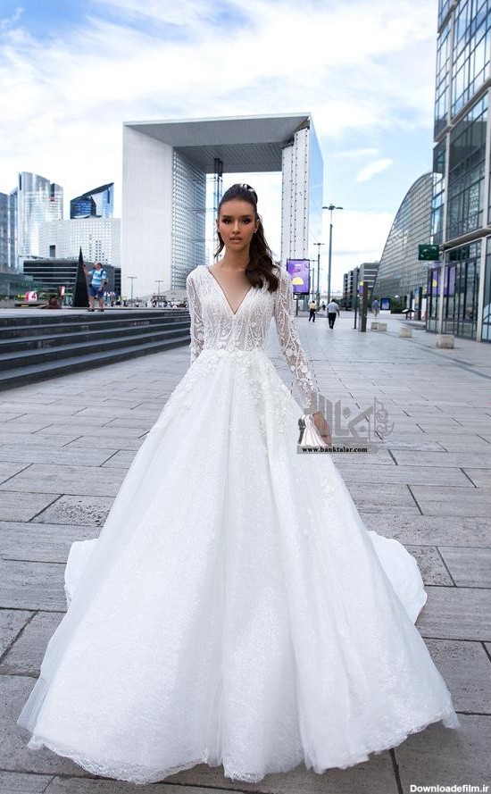 مدل های لباس عروس آستین بلند 2020