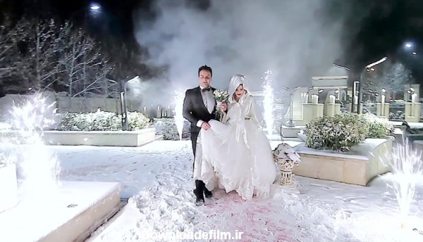 کلیپ زیبای زمستانی عروس و داماد توسط استودیو تصویر داغ