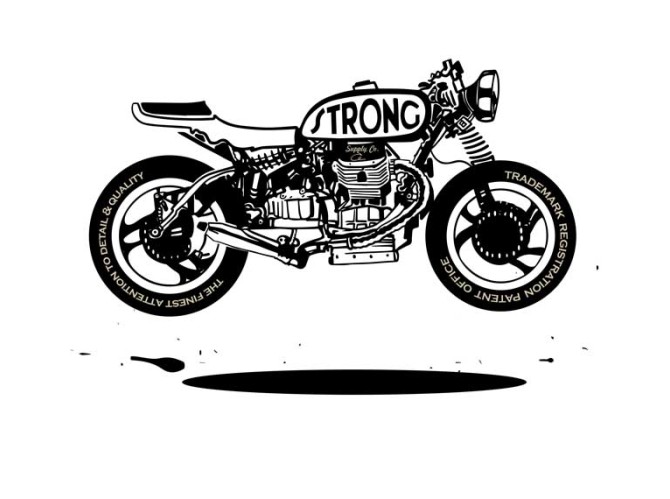 کلیپ آرت لایه باز موتور سیکلت مشکی