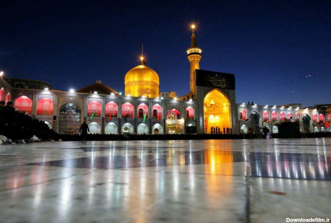 تصویری زیبا از حرم مطهر امام رضا علیه السلام در شب عاشورای حسینی