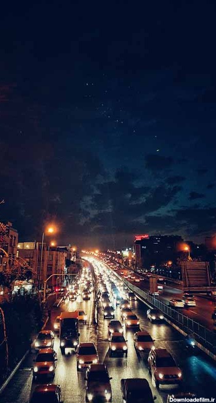 عکس خیابان های تهران در شب