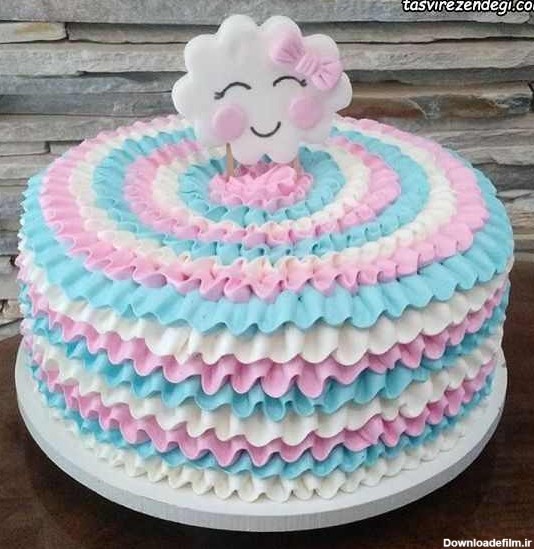 تزیین کیک تولد با ماسوره