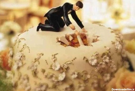مجسمه های دیدنی عروس و داماد روی کیک عروسی + عکس | روزنو