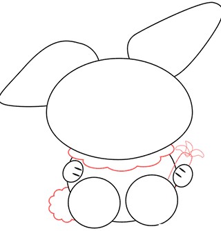 آموزش نقاشی خرگوش با هویج مرحله 4