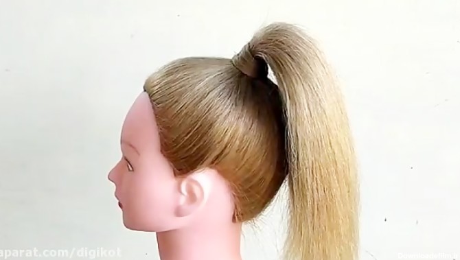 آموزش مدل موی ساده دخترانه با اسفنج مو برای مهمانی