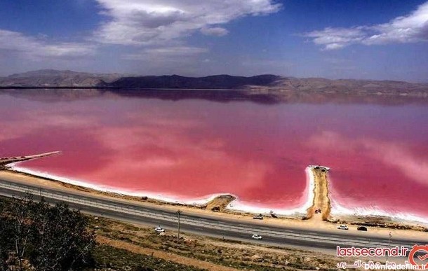 دریاچه نمک به رنگ خون در شیراز (+عکس)