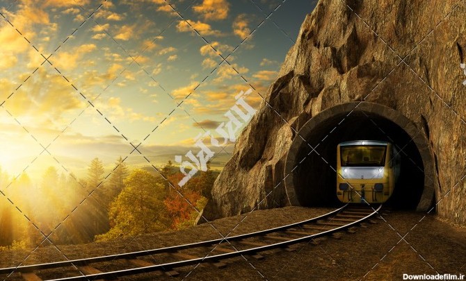 عکس قطار و تونل ریل قطار