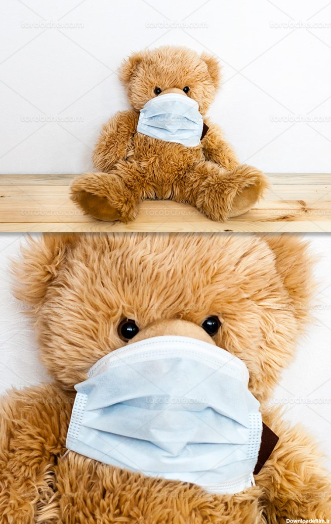 عکس خرس عروسکی بیمار - گرافیک با طعم تربچه - طرح لایه باز