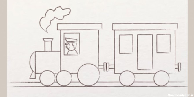 نقاشی قطار برای کودکان