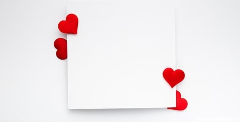تصویر کاغذ سفید و قلب قرمز با مفهوم عشق | فری پیک ایرانی | پیک فری ...