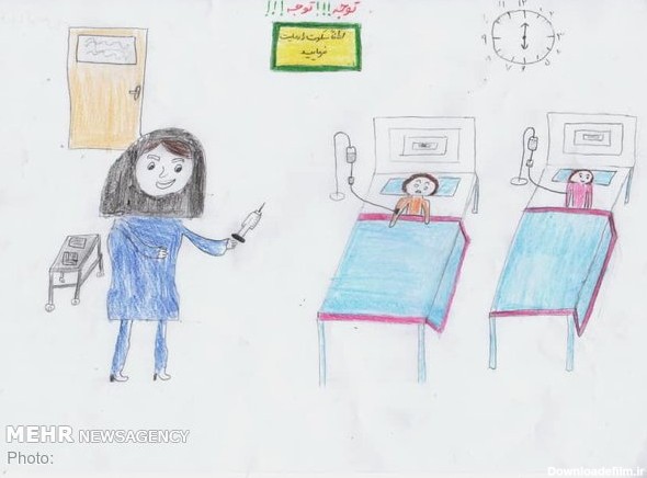 تصاویر/ نقاشی های کودکان بیمار در روز پرستار