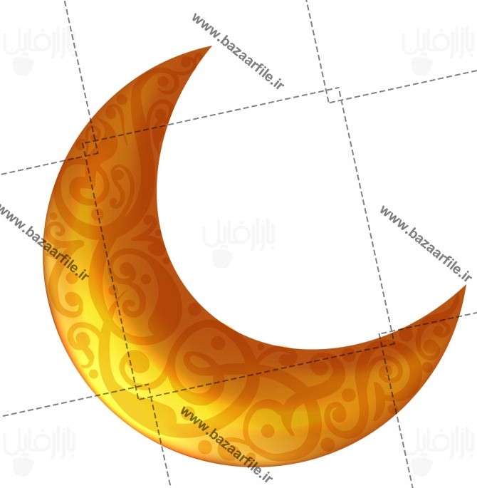 تصویر png هلال ماه طلایی | تصویر پی ان جی هلال ماه طلایی