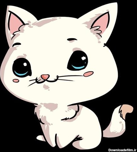 نقاشی کودکانه گربه ملوس