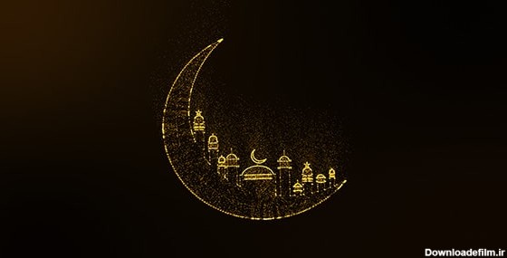 تصویر هلال ماه طلایی با مفهوم ماه رمضان | فری پیک ایرانی ...
