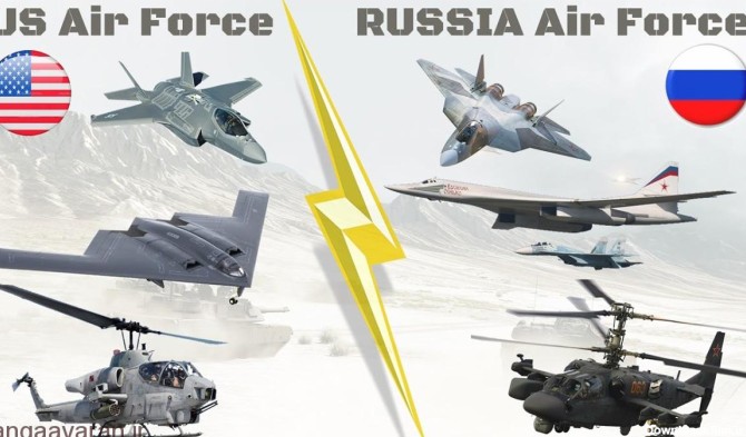 بررسی تجهیزات نیروی هوایی روسیه و نیروی هوایی امریکا